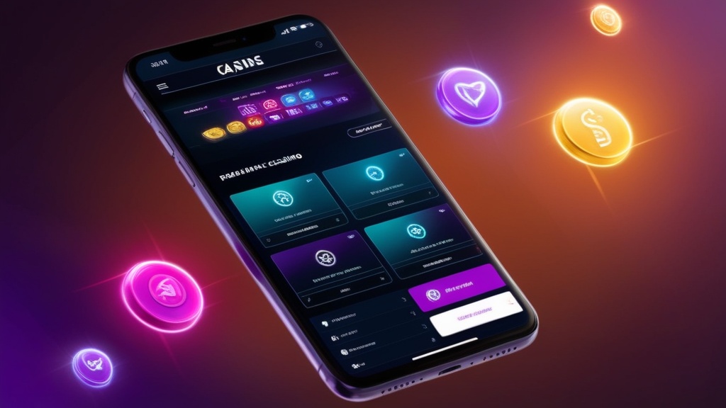 Interface móvel da Posido Casino App num telemóvel em ambiente de casino