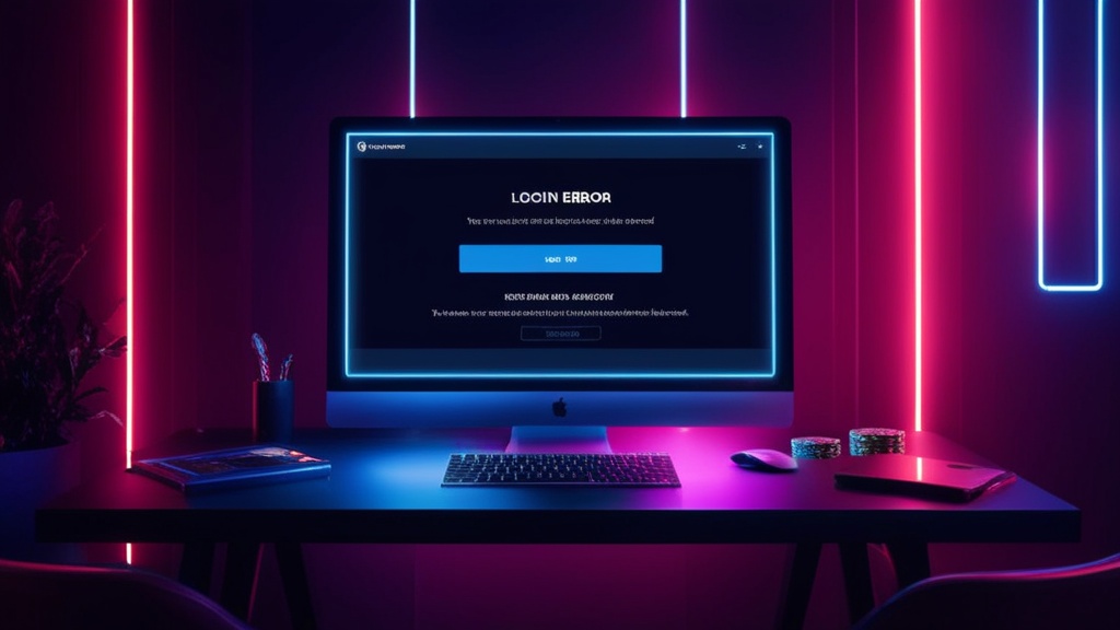 Tela de erro no Posido Log In com alerta e janela do navegador